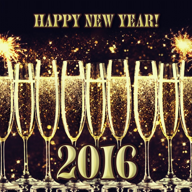 2016新年香槟庆祝图片