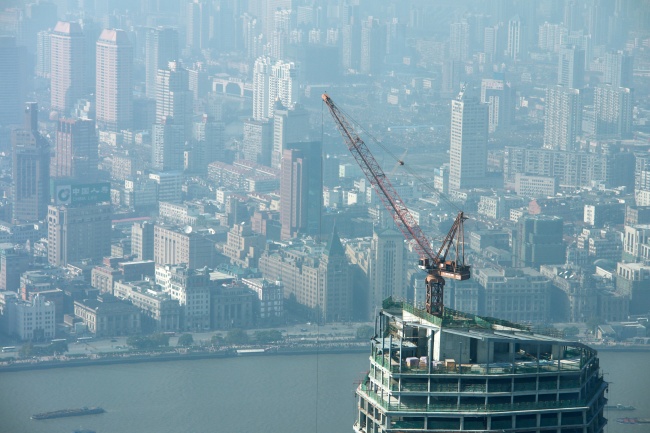 摩天大楼起重机图片
