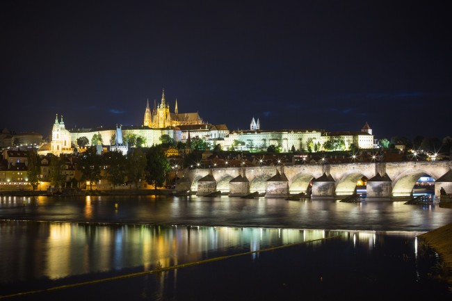 布拉格建筑夜景图片