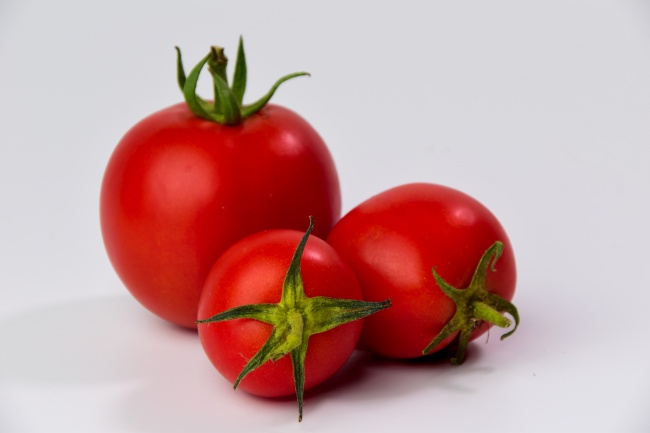 三颗红色西红柿图片