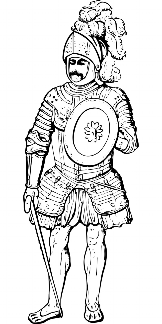 中世纪战士简笔画