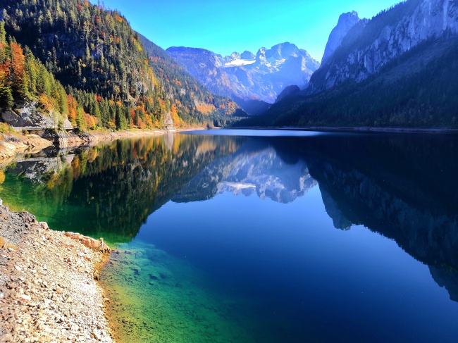 奥地利山川湖泊景观图片