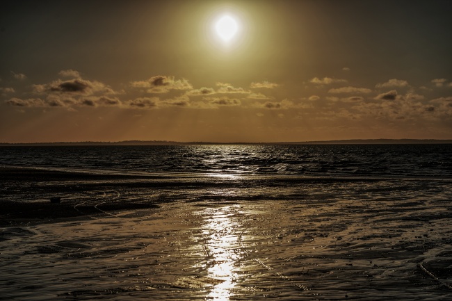黄昏海滩景观图片