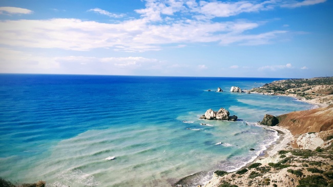 塞浦路斯蔚蓝大海图片