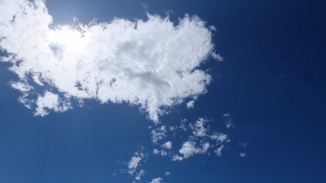 夏日蓝天白云风景图片