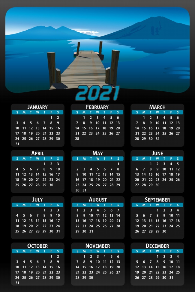 2021年日历表图片