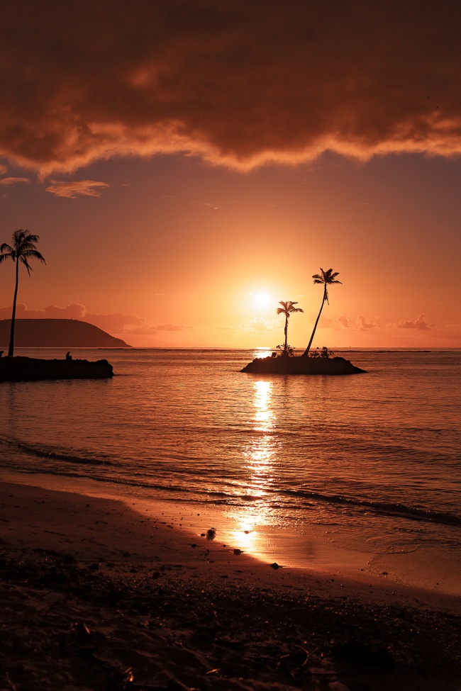 日落黄昏唯美海岛图片