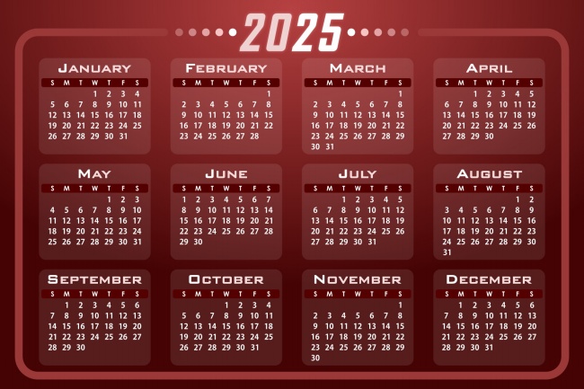 2025年日历图片