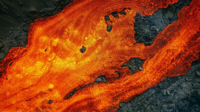 火山熔岩浆图片