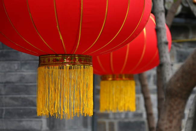 春节传统红灯笼图片