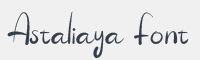 Astaliaya字体