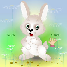 鼠标控制兔子表情flash动画