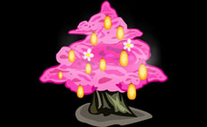 粉色梦幻的梨树flash动画
