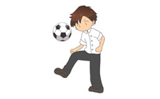 踢足球的小男孩flash动画