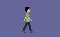 标准的人物走路flash动画