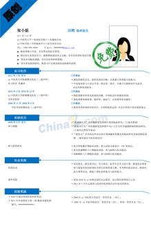 临床医学生简历模板