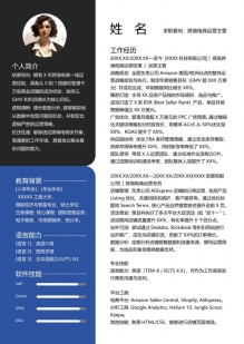 资深跨境电商运营个人简历模板