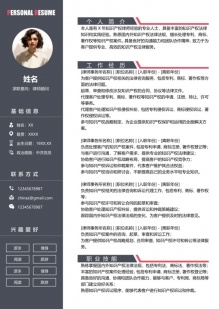 资深知识产权律师个人简历模板