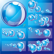 水滴泡泡矢量素材图