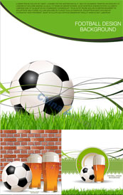 足球背景矢量设计模板下载