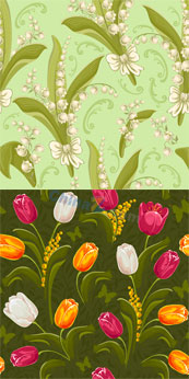 植物花卉壁纸矢量设计素材