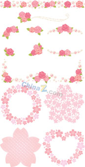 粉色花卉装饰花卉矢量素材