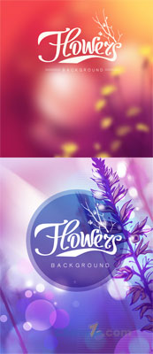 幻彩花卉背景图设计素材