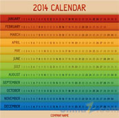 2014色彩创意日历矢量
