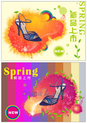 女鞋春季促销海报设计