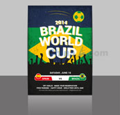 2014巴西世界杯矢量宣传单