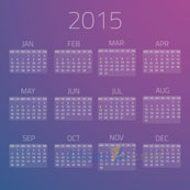 2015日历模板矢量图