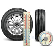 轮胎和温度计矢量素材