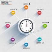 时间表商务信息图矢量