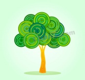 创意绿色树木矢量素材
