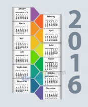 2016创意日历矢量图