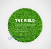 圆形绿色草坪矢量素材