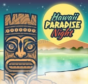 夏威夷度假海报矢量素材
