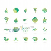 绿色环保标志矢量素材