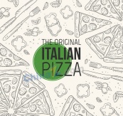 有机意大利披萨背景