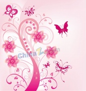粉色抽象蝴蝶花图片