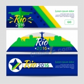 里约奥运会横幅矢量模板