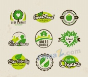 绿色环保标签矢量设计