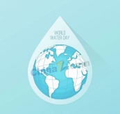 创意国际水资源日贺卡矢量