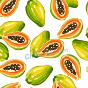 木瓜矢量水果背景图设计