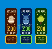 创意动物园门票矢量素材