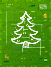创意圣诞树信息图矢量素材
