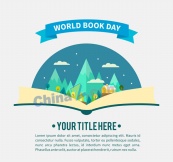 世界图书日创意设计矢量图