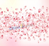 粉色樱花花瓣无缝背景矢量