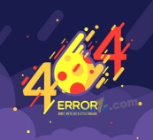 创意404错误页面陨石矢量