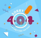 创意404错误页面放大镜